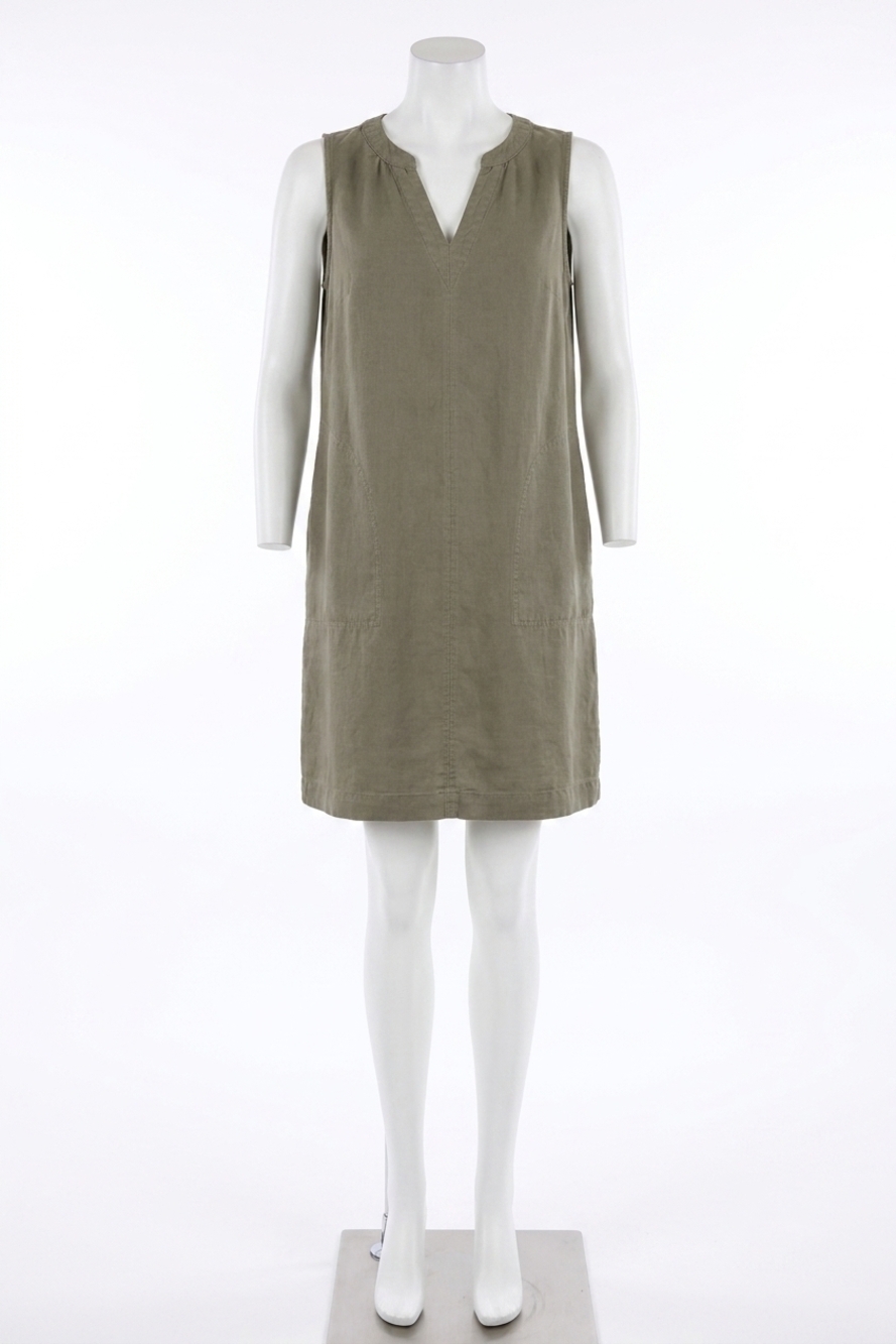 NEW TRIBAL sleeveless v-neck mini dress in dark cactus clay